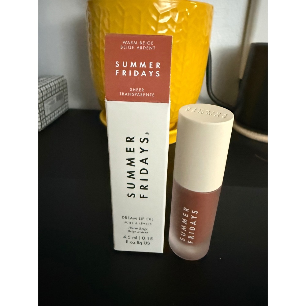 Summer Fridays Dream Lip Oil Warm Beige 4.5ml 0.15oz Sheer Hydrating Gloss NIB